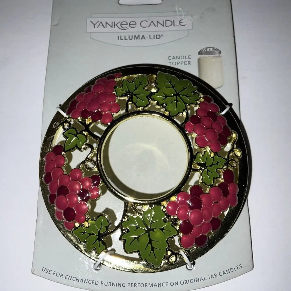 YANKEE CANDLE Illuma Lid Grapes Leaves Vineyard Vines New Wine